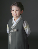 Boy's Korean Hanbok: Olive Green Prince