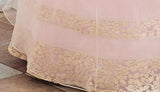 Closeup of skirt for Custom Women's Bridal Hanbok in  Peach