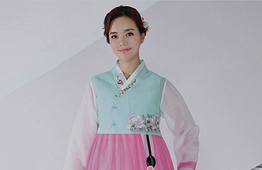 Women's stylish fashionable hanbok traditional and modern