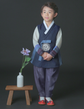Boy's Korean Hanbok: Little Prince in Shades of Navy