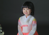 Girl's Korean Hanbok: Bright Lady in Peach