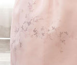Closeup of Skirt of Custom Women's Bridal Hanbok in Peach Tulle style