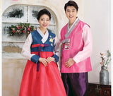 Wedding Hanboks: Blue and Pink Couples Set