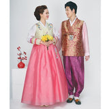 Wedding Hanboks: Gold and Bronze Couples Set