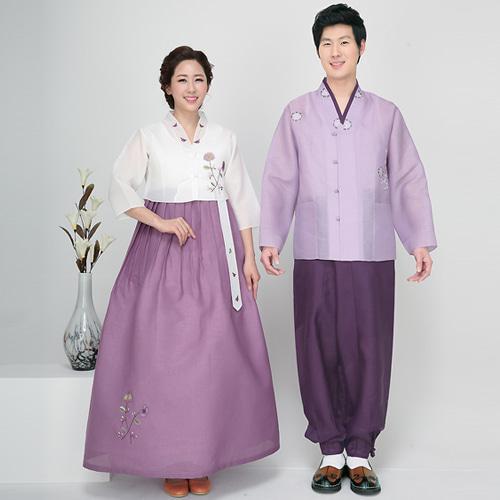 Wedding Hanboks: White and Purple Couples Set-The Korean In Me