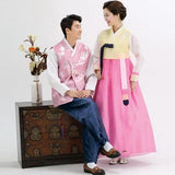 Wedding Hanboks: Yellow and Pink Couples Set