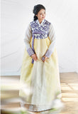 Women's Korean Hanbok: Butterfly Top Gold Skirt-The Korean In Me
