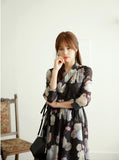 Women's Modern Hanbok: Sheer Blossom Dress-The Korean In Me