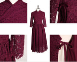 Women's Modern Hanbok: Tuscany Merlot Lace Dress-The Korean In Me