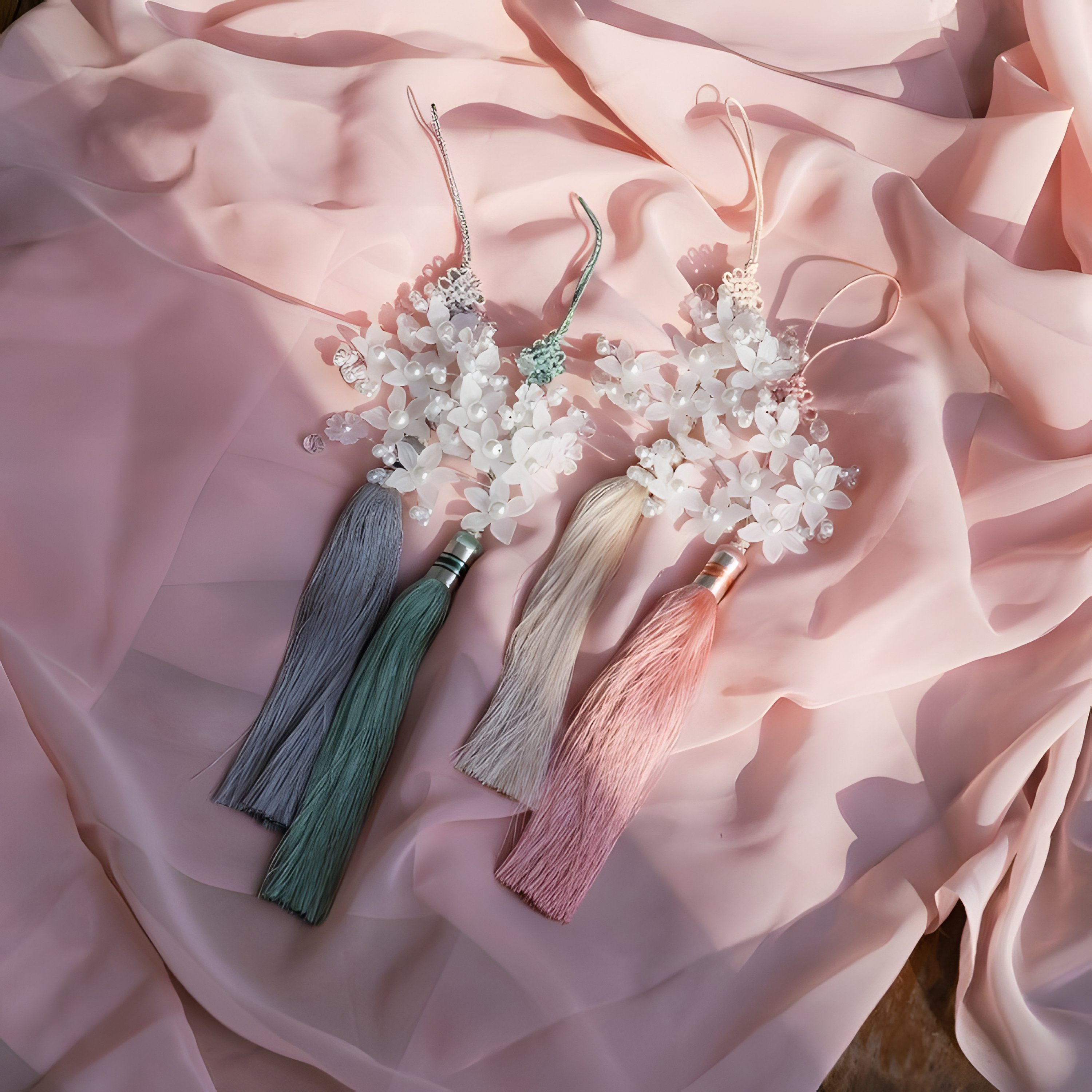 The Crystal Pearl Flower Norigae