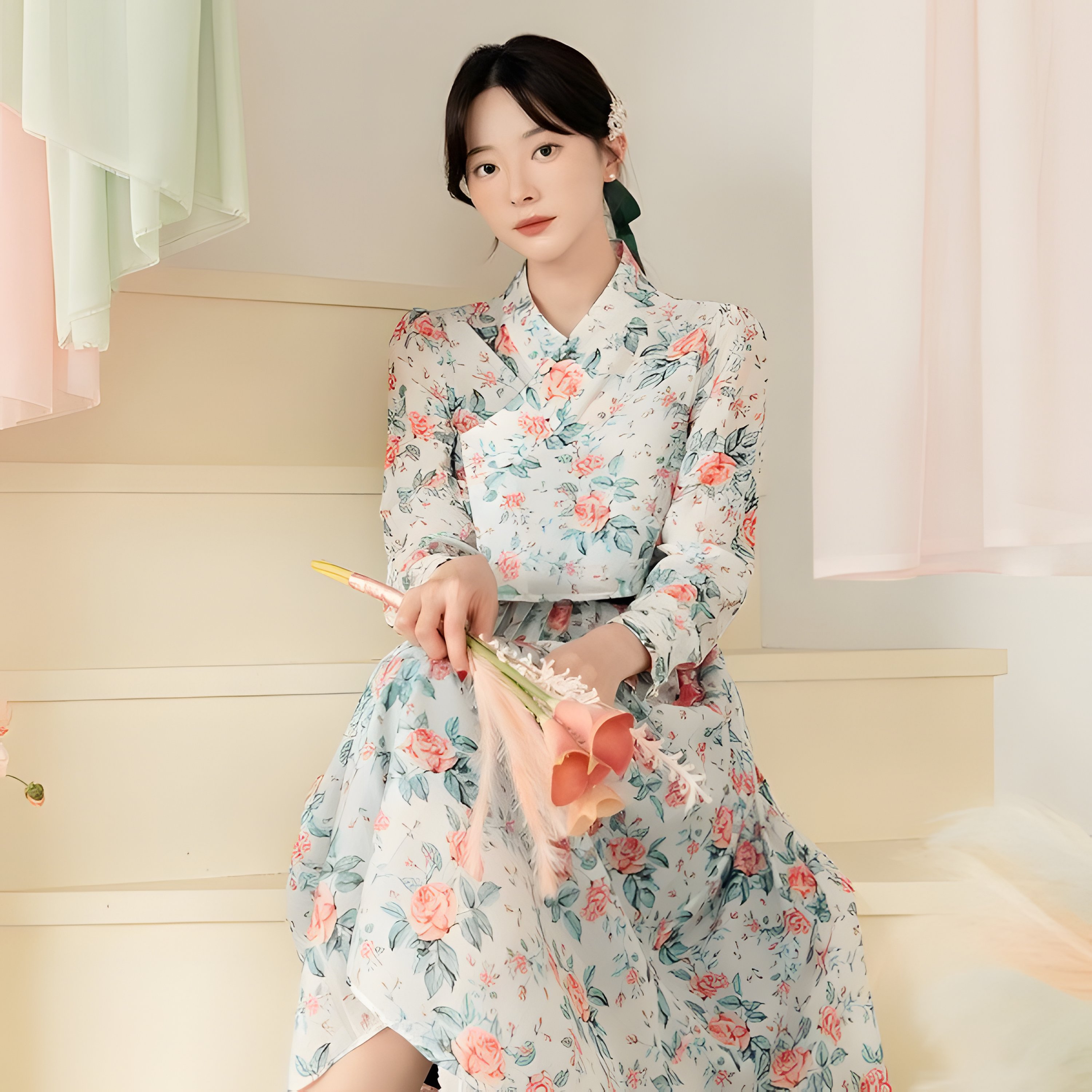 The Kkochgureum Pintuck Blouse