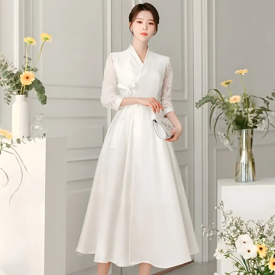 The Deuollin Lace Cheollik (Long or Mini), dress from the collection, product photograph