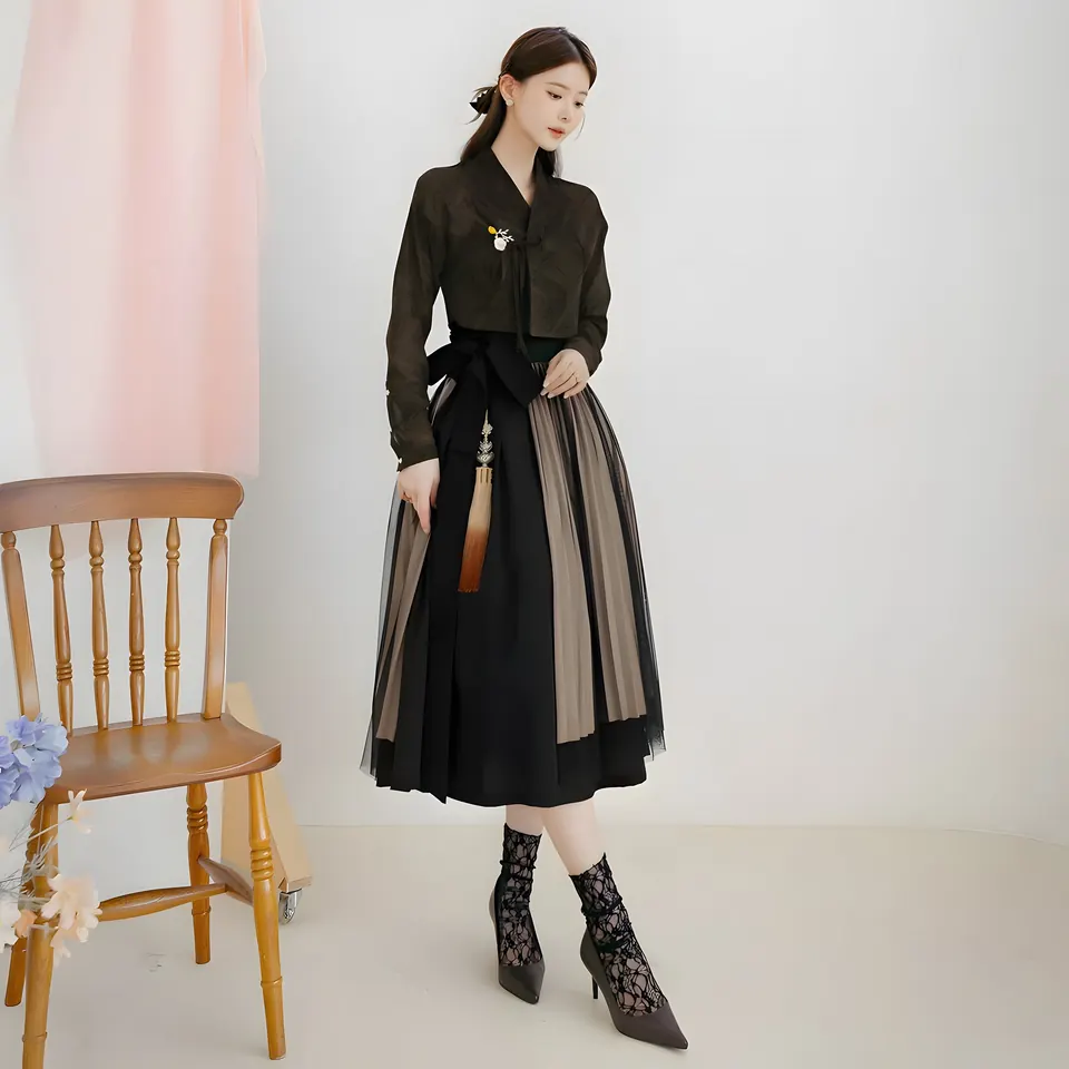 The Sinarae Pleated Sheer Skirt, skirt from the collection, product photograph