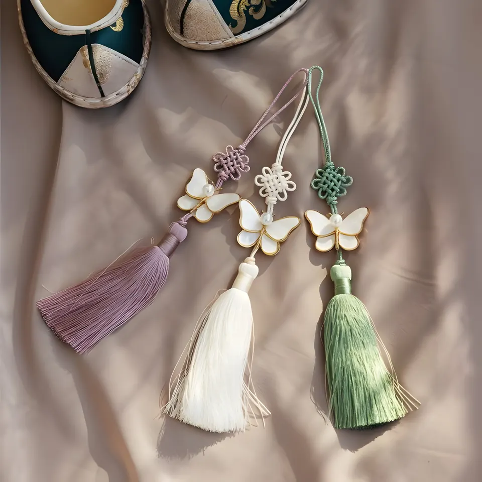 The Mother-of-Pearl Butterfly Norigae, accessory from the collection, product photograph