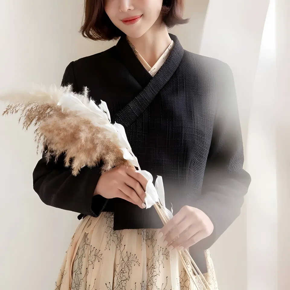 The Maru Tweed Blouse, blouse from the collection, product photograph