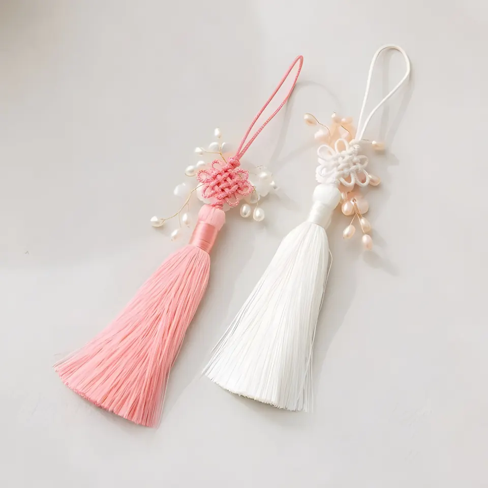 The Cherry Blossom Mini Norigae, accessory from the collection, product photograph