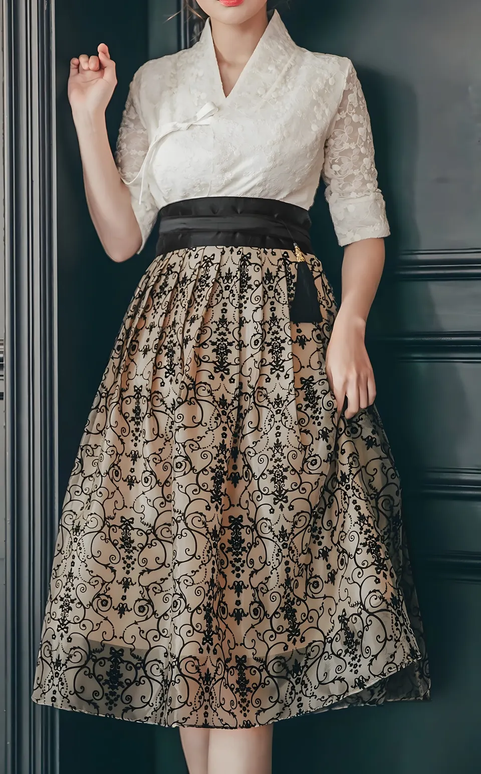 The Baekya Wrap Chima, skirt from the collection, product photograph