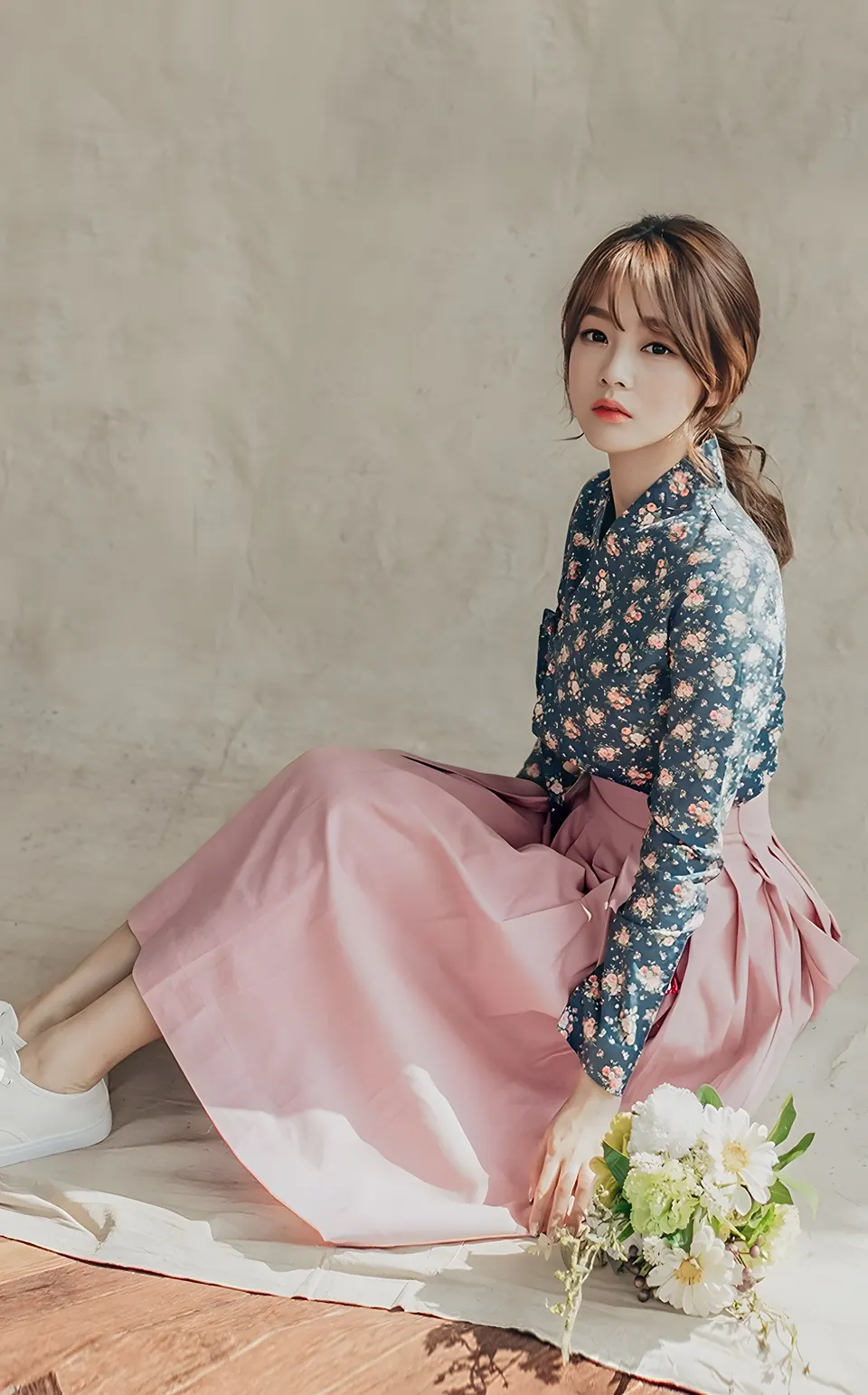 The Linen Wrap Chima (Indi-Pink), skirt from the collection, product photograph