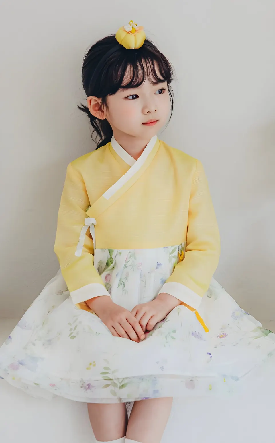 The Bomul Girl's Hanbok Dress, kids from the collection, product photograph