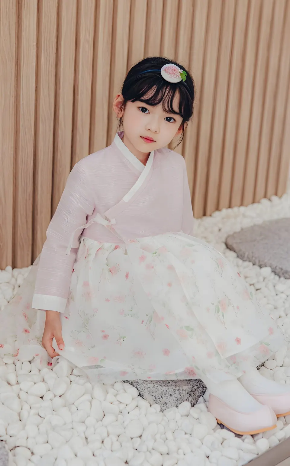 The Dalkom Girl's Hanbok Dress, kids from the collection, product photograph